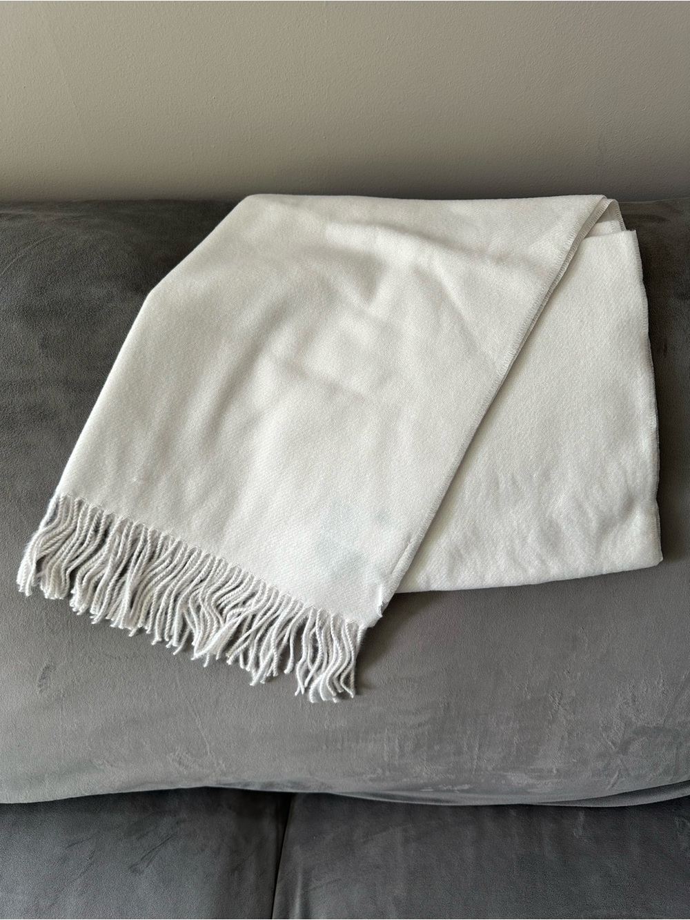 GAP Cream Fringe Scarf Wrap